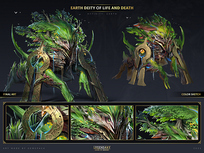 Earth Deity of Life and Death 2d art cgi character character design concept concept art deity digital 2d digital art fantasy game game art game of heroes gamepack illustration legendary mobile games sci fi