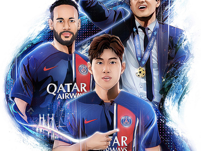 PSG 파리생제르망 coaches and players Artist KAZE PARK Coupang play 카제박 kaze park psg 일러스트 psg 작품 네이마르 네이마르 선수 루이스 엔리케 스포츠 아티스트 스포츠 일러스트 스포츠 일러스트 작가 스포츠아티스트 카제박 스포츠일러스트 엔리케감독 이강인 이강인 선수 이강인선수 카제박 쿠팡플레이 쿠팡플레이시리즈 쿠팡플레이작가 파리생제르망