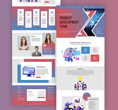 IT Website | Landing page | Web graphic design landing page website