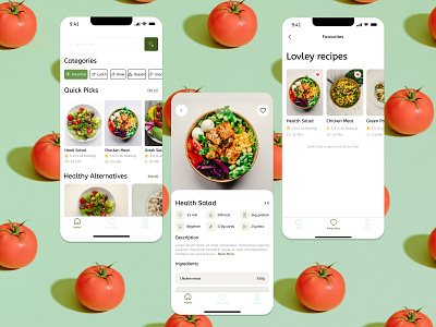 Healthy food application / Details page animation application design figma figmawebsite landingpage loginpage mobile mobileapplication ui ux website