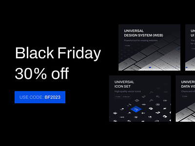 Black Friday - 30% off! 123done 30 30 off black friday blackfriday data visualization design system discount icon set icons sale ui kit
