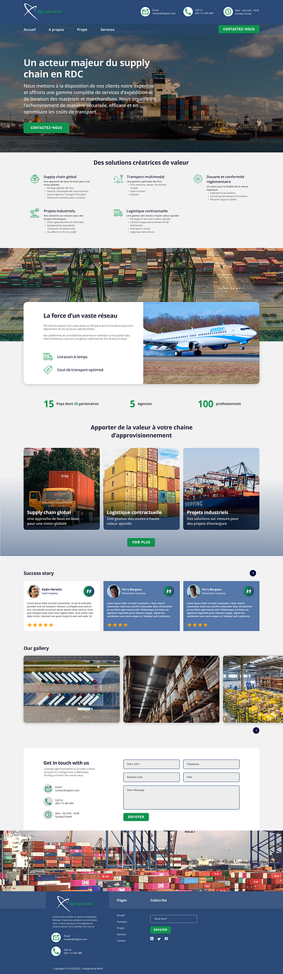 Logistic company web design figma graphic design landing page ui ui design uiux ux ux design web design