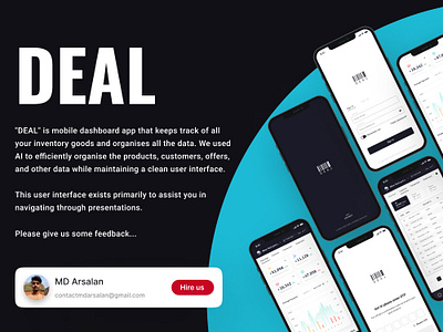 "DEAL" is mobile dashboard app UI/UX Design ui uiux web design