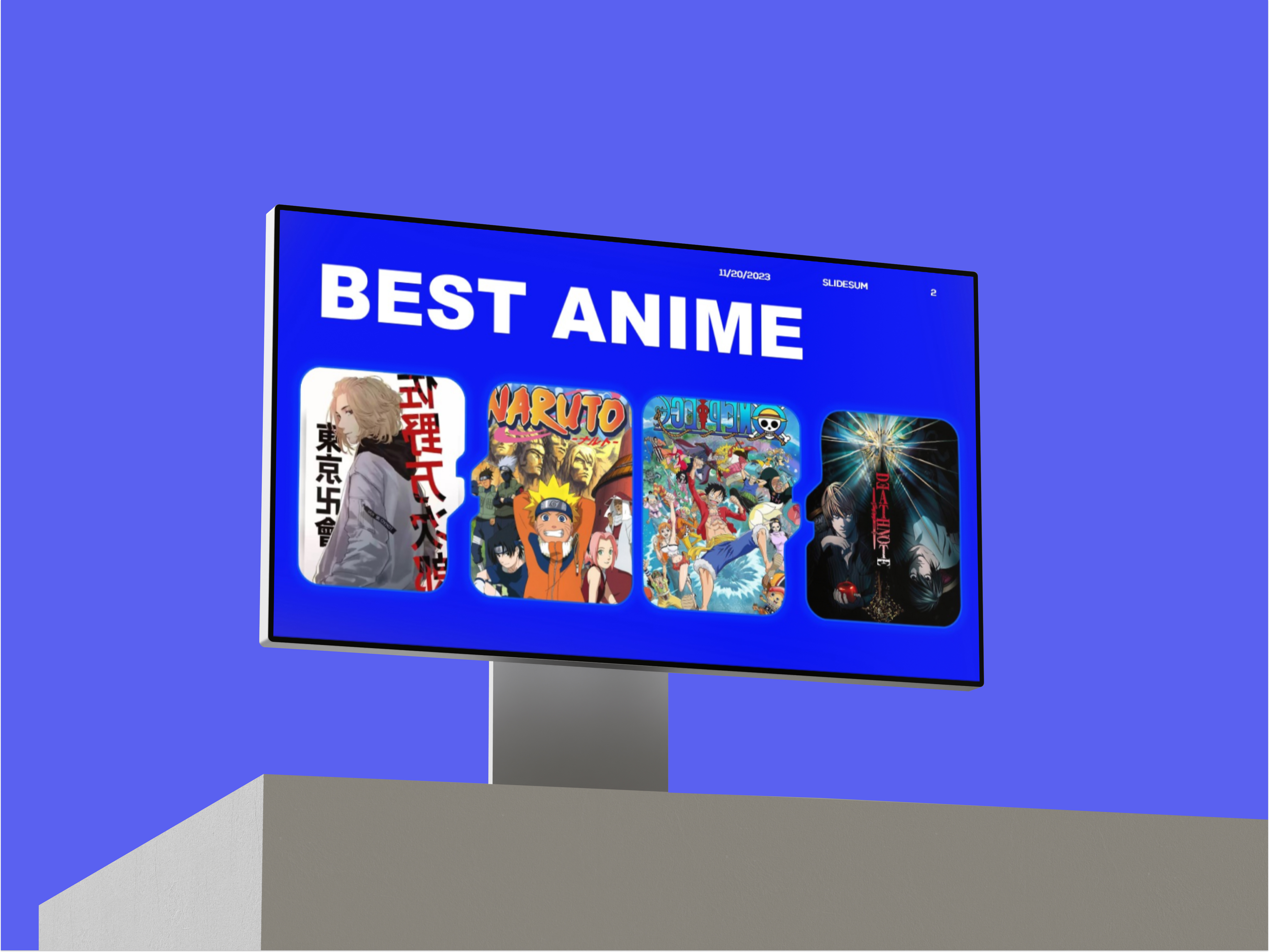 Shows And Anime Selection Presentation Design google slde google slide design graphic design layout design multipurpose pitch deck powerpoint design powerpoint presentation powerpoint template ppt presentation design slide design