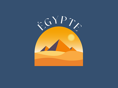 Égypte egypte graphic design illustration illustrator logo pyramide