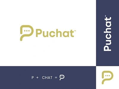 Puchat logo , Chat logo chat chat app chat logo conversational logo letter logo letter logo design letter p logo logo creation logo design logo symbol message message app message branding modern logo p letter logo p logo