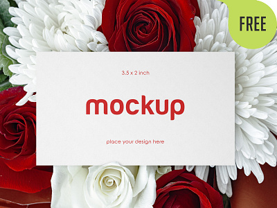 Free Floral Business Card Mockup business card floral flower free freebie gift greeting card invitation invite logo mockup mockups nature paper postcard present rose wedding