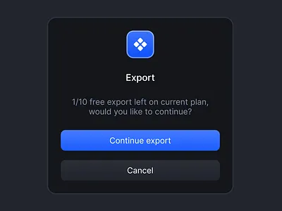 Model UI component modal ui
