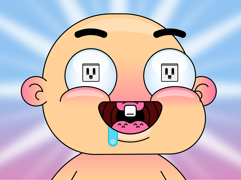 Who's your Daddy - Animation Test. animation art baby character derp game gif illustration vector