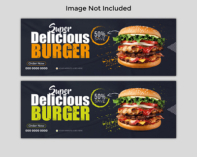 Food Facebook cover design banner burger cafe design dinner facebook cover food foodlover foodstagram graphic design homemade instafood restaurent vector web banner yummy