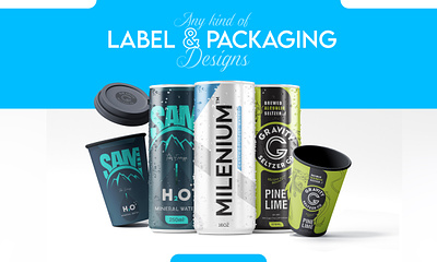 Label and Packaging design service advertising branding can can design coffee coffee cup design design graphic design label label design logo package design packaging packaging design professional