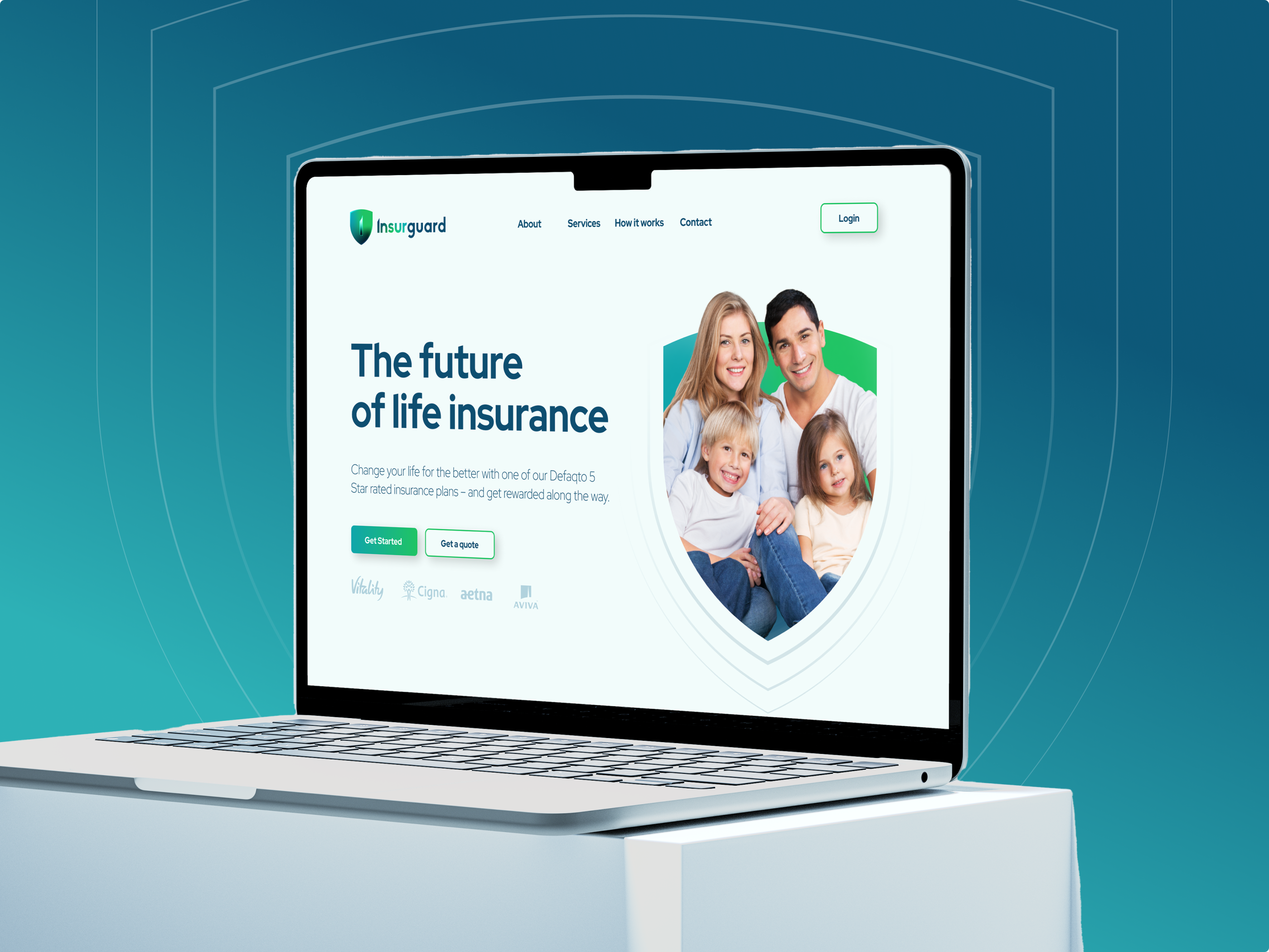 Insurguard - the future of life insurance insuance landing insuance ux insuance website design insurance insurance logo design insurance ui insurance website design life insurance life insurance logo