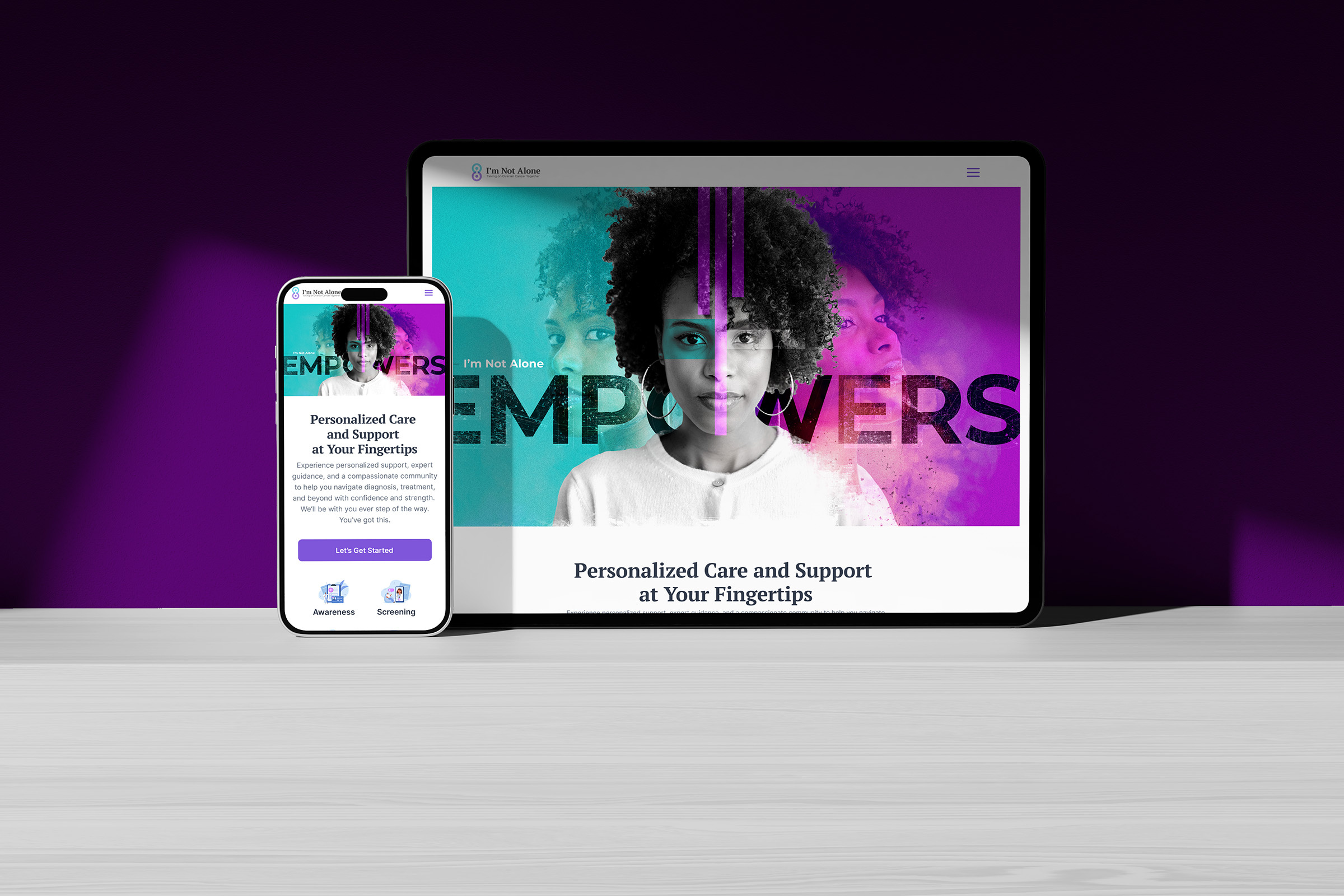 Ovarian Cancer Digital Health Platform design direction digital health platform digital heath graphic design onboarding personalization ui wcag web application
