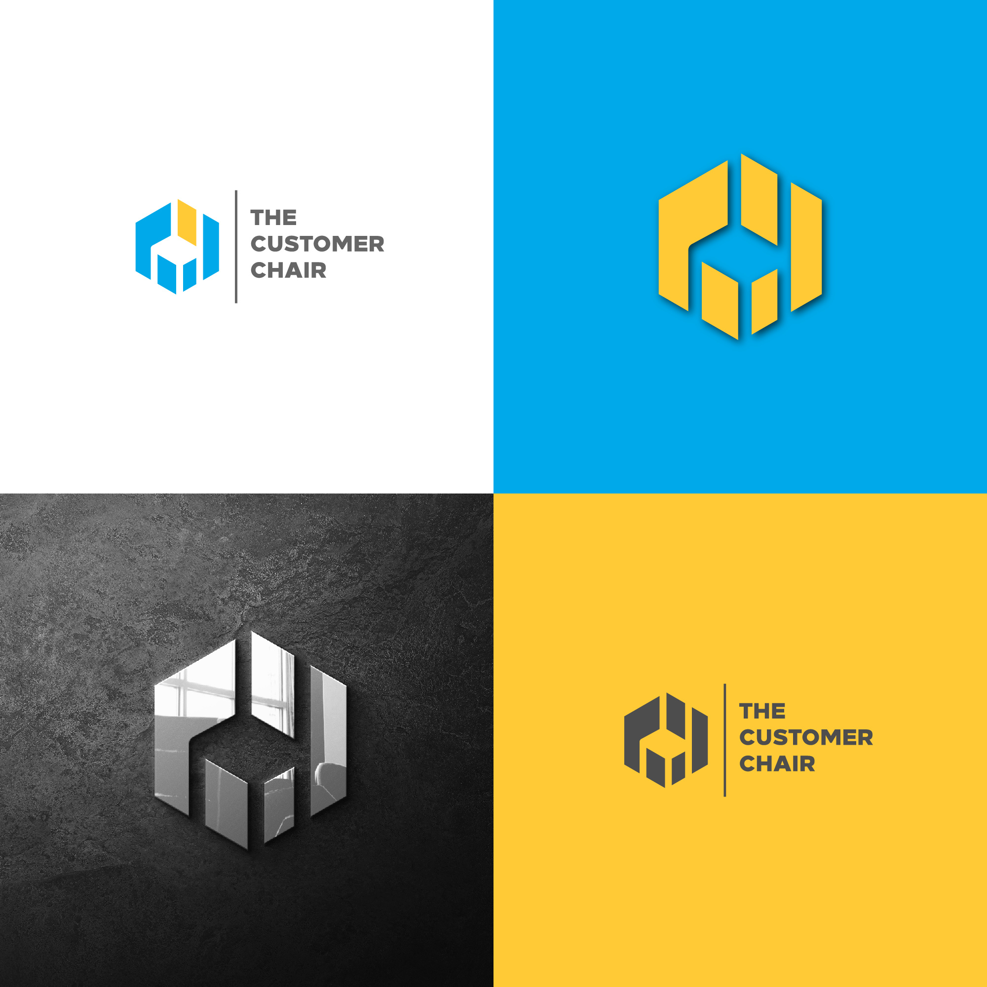 The Customer Chair bold branding chair concept design iconic logo logos modern professional simple simplicity smart logo