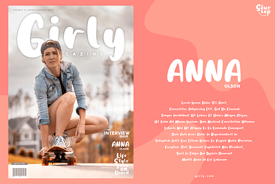 Girly branding cute design display font girly illustration interface inumocca lettering logo magazine poster skateboard summer tropical typeface typography
