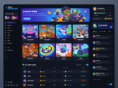 Lucky Adventure: Favourites Games betting casino crash dice favourite gambling game interface goblin igaming illustration online page poker slot game ui uiux web web design website design