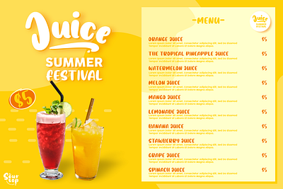 Juice Summer Festival branding design event font fruit illustration inumocca juice lettering logo summer typeface typography vintage