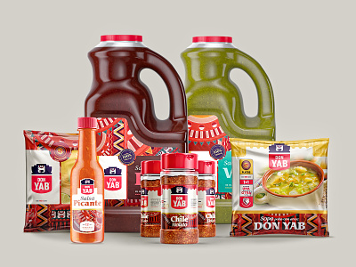 DON YAB Rebrand america aztec bbq brand brand design branding brands food graphic design honduras hot sauce identity illustration logo maya mayan packaging sauce spice vector