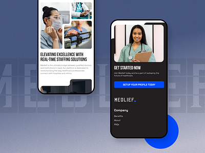 Medlief - Mobile app clean doctor health healthcare medical simple website
