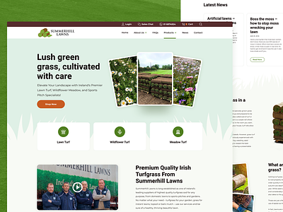 Summerhill Lawns landscape lawn turf ui uidesign web web design