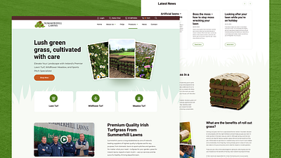 Summerhill Lawns landscape lawn turf ui uidesign web web design