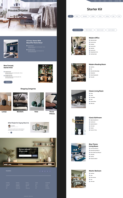 House2Home design figma furniture redesign ui web design