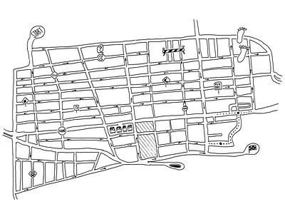 Saint-Roch, Québec illustration map mapping pacman procreate quebec