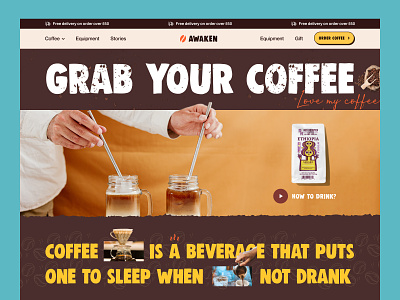 Coffee Web Design breakfast cafe cappuchino coffee coffee shop coffee website drink ecommerce espresso farzan homepage landing page landingpage web web design web page web site webdesign website website design