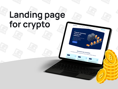 Design "Cryptocurrency learning course" graphic design