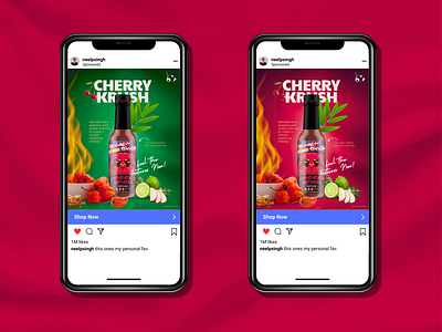 Second Instagram advertisement for a Hot Sauce Product advertisment bottle ad facebook food ad graphic design hot sauce ad instagram wine ad