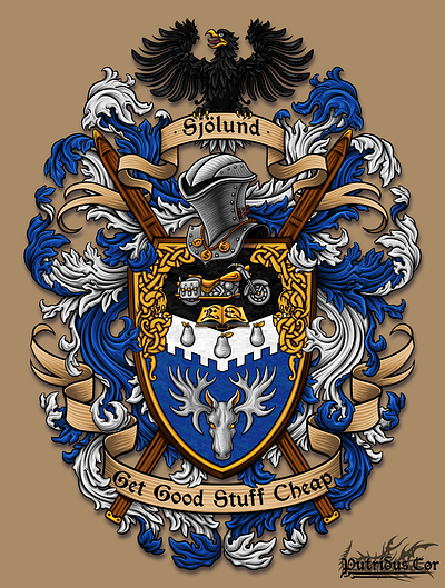 Norse Coat or Arms nordic norse package design viking