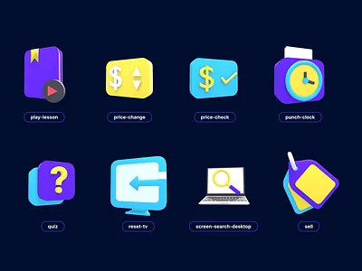 ICONS 3D 3d animation branding graphic design logo motion graphics sell. ui