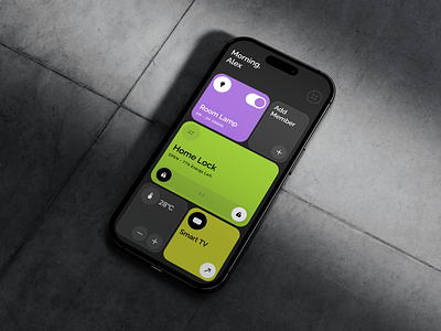 Mornin! - Home App app bright colors design easy fast home mobile room simple smart sofisticated tech technology ui ux