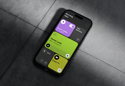 Mornin! - Home App app bright colors design easy fast home mobile room simple smart sofisticated tech technology ui ux