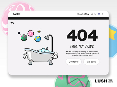 Daily UI #008 Day 8 - 404 Page Design 404 error page 404 page daily ui day 8 dailyui dailyui8 design lush ui branding ui design web design