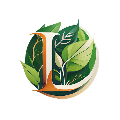 "L" Nature Themed Logo branding design graphic design illustation illustration leaf logo nature vector
