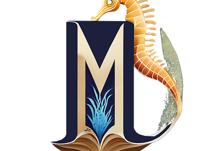 "M" Seahorse Design Logo branding design graphic design illustration logo seahorse vector