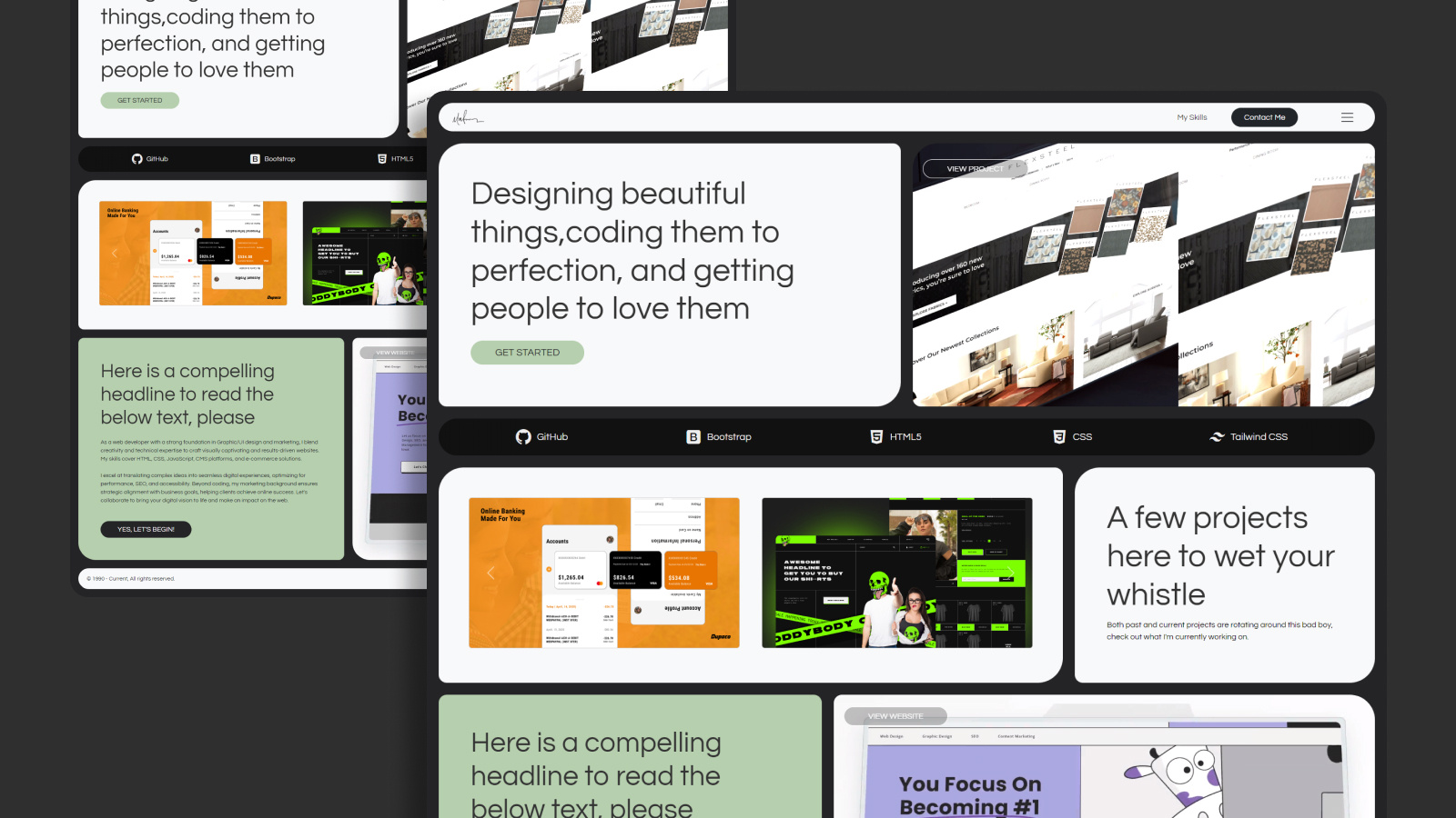 Personal Portfolio Website - 2023 mobile portfolio ui ux web design