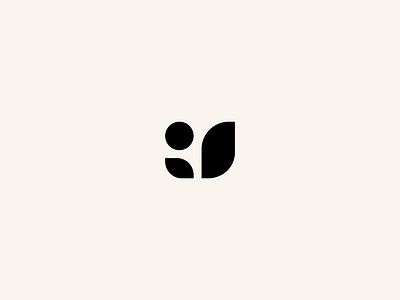 Organic symbol bold fruit geometric krisdoda leaves logo mark minimal nature organic symbol