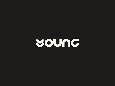 Young logotype bold geometric krisdoda logotype minimal retro typography young