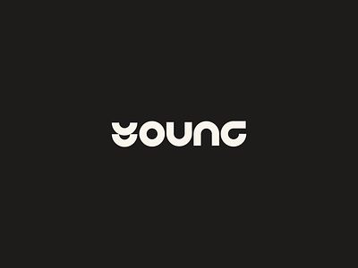 Young logotype bold geometric krisdoda logotype minimal retro typography young