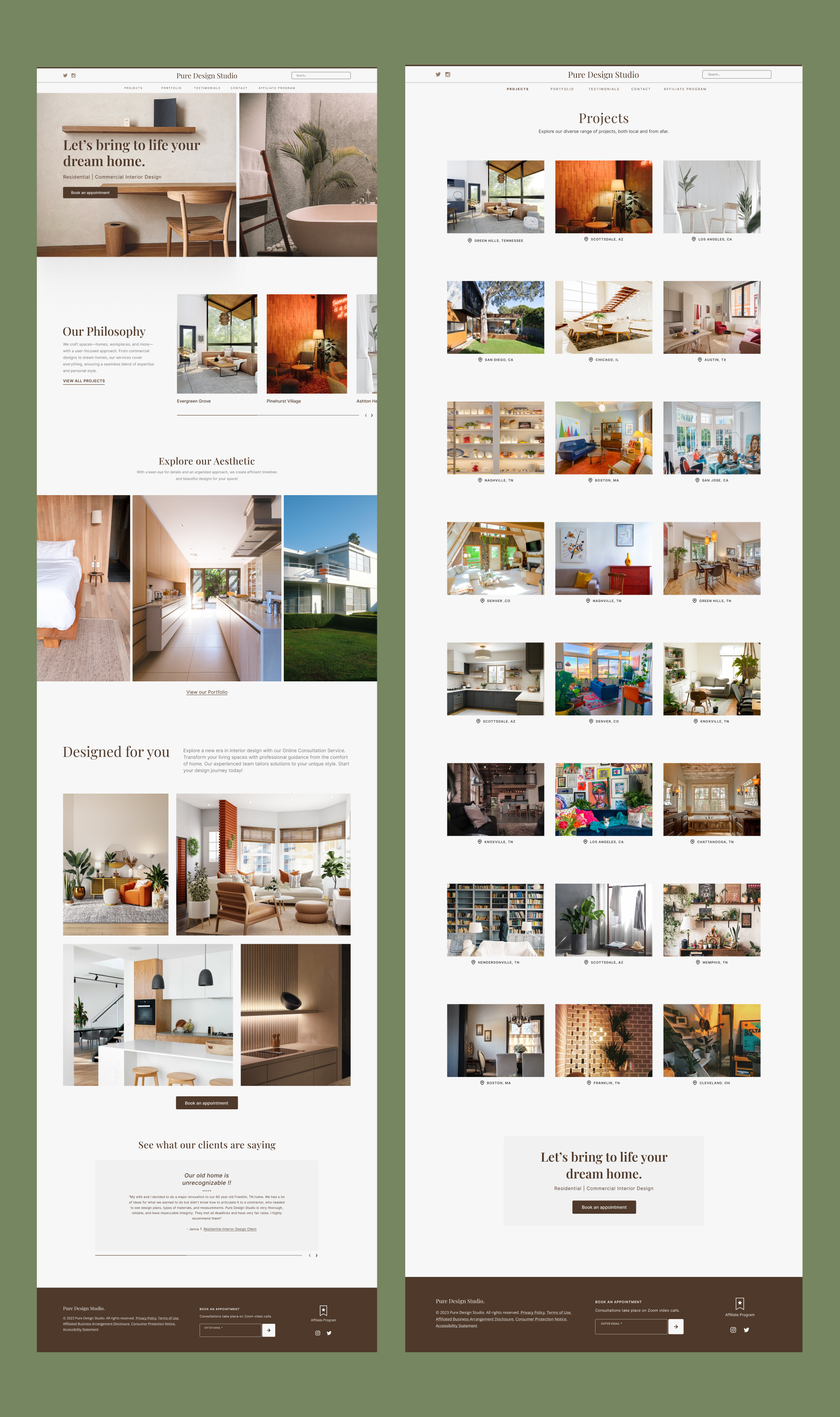 Pure Design Studio UI/UX Design branding figma logo ui uiux design ux web design wireframes