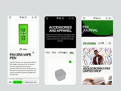 PAX.COM - Website Design anml cannabis component library design design system desktop figma mobile pax product product design responsize design typography ui uiux ux vape web website website design