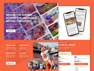 Clemson Tigers web design