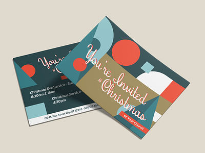 Christmas Invite | Print Design christian church church website graphic design illustration sermon series