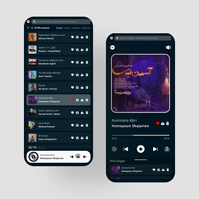 Music Player UI Design graphic design music productdesign ui