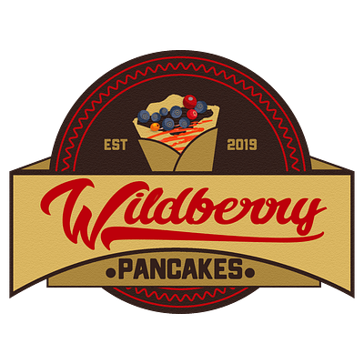 Wildberry Pancakes - Logo Design adobe illustrator branding graphic design logo