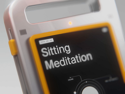 Meditation Device - Motion Exploration. 3d visualization motion product design