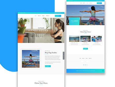 Yoga Landing Page animation branding business business web business website clean design home page illustration landing page landingpage principle sport ui ui design web design website yoga