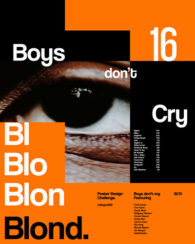 Blonded graphic design illustration music poster